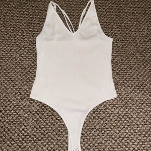 Chic White Strappy Bodysuit